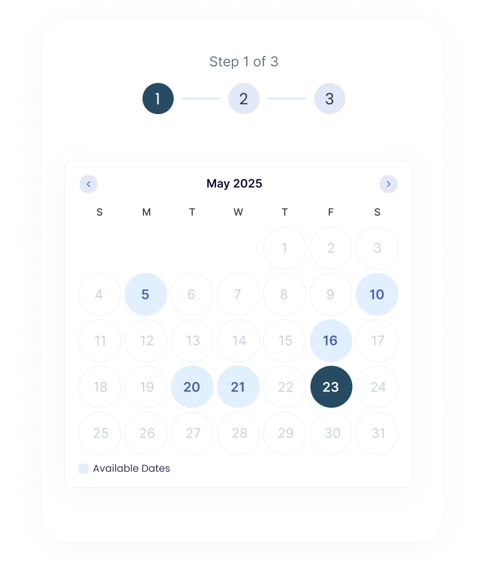 Calendar Screen 1